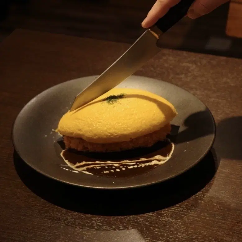 オムライスの断面